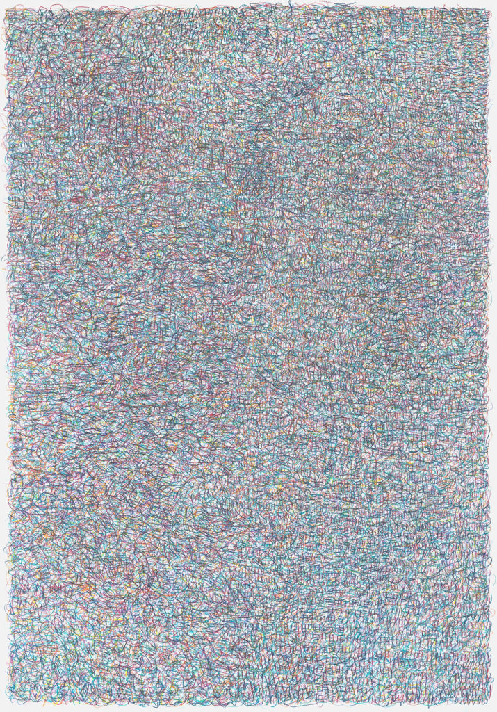Möhwald, Lore, »Ohne Titel«, Buntstift auf Papier 100 x 70 cm, 2023
