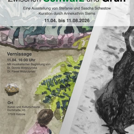 Zwischen Schwarz und Grün_ Ausstellung von Stefanie Schestow & Sascha Schestow